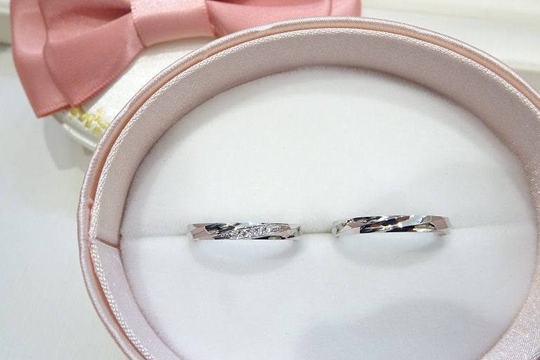 大阪府羽曳野市 人気な日本製鍛造ブランド インセンブレの結婚指輪をご成約いただきました